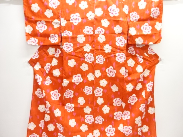 JAPANESE KIMONO / YUKATA / COTTON / FLOWER